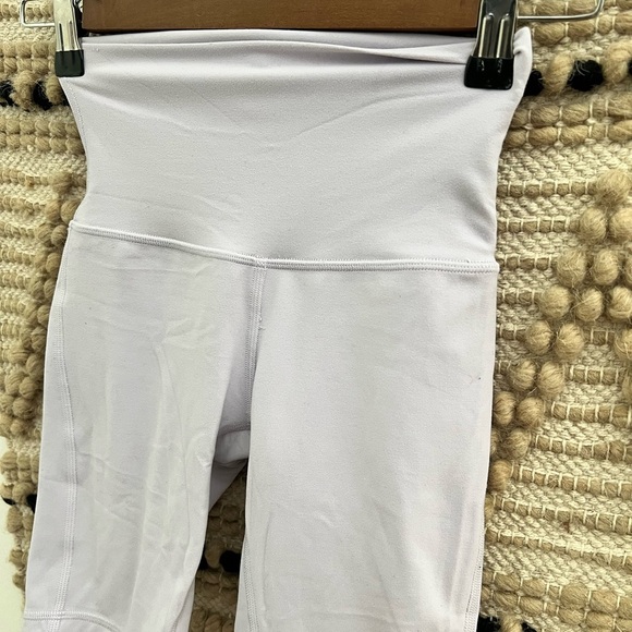 Lululemon Lilac/Lavender High-Waisted Biker Shorts - Picture 2 of 5